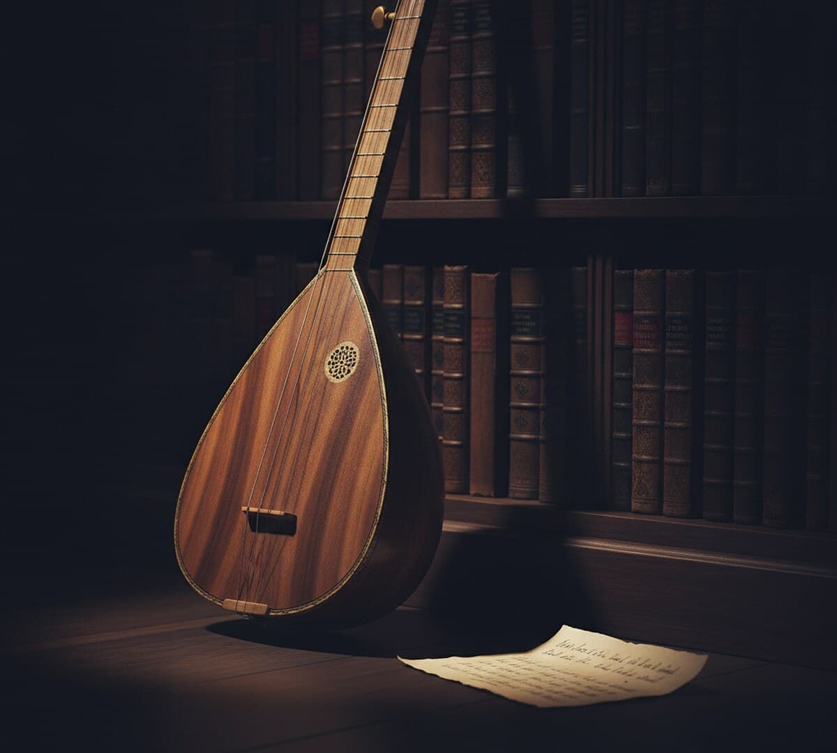 Işıkta duran bir bağlama